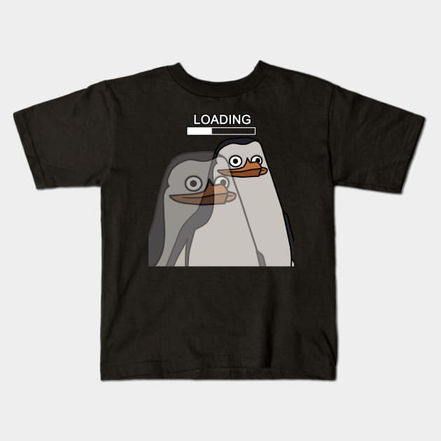 Loading. Penguin. Kids T-Shirt by AnnVas